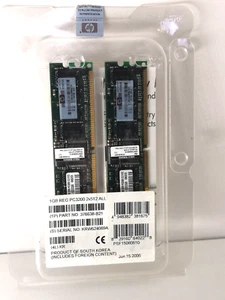 376638-B21 memoria HP 1GB PC3200/PC400 CL3 Registered ECC 2x 512 MB nuovo e IMBALLO ORIGINALE - Foto 1 di 2