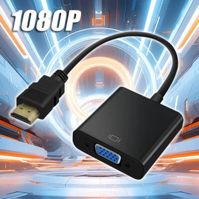 HDMI Male to VGA Female Video 1080P Adapter Cable Converter Chipset Built-in - Image 1 of 4