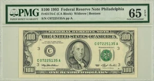 Group of Three $100 Federal Reserve Notes Mixed Date/Grade PMG 947100-124 - Picture 1 of 6