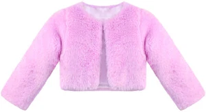 Girls Faux Fur Shrug Cozy Bolero Jacket - Picture 1 of 78