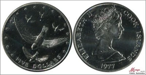 Cook 5 $1977 / Atui Swiftlets / 27,30 Gr. Silver - IN Capsule FDC / Ms KM0 - Picture 1 of 1