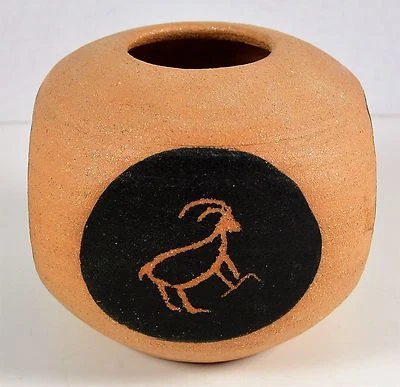 Southwest Style Candle Holder or Incense Holder 4.25" across 3.75" high Signed - Image 1 of 4