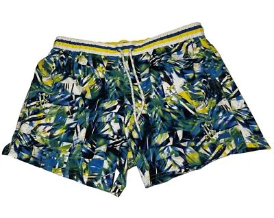 Hombre XL HUGO BOSS PEZ MANDARÍN BAÑADOR ESTAMPADO VERDE/AZUL  Foto 1 de 4