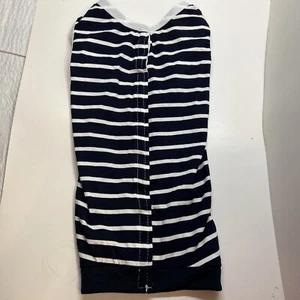 New Pet Clothing Navy Blue and White Stripe Shirt Light Weight Stretchy - Picture 1 of 12