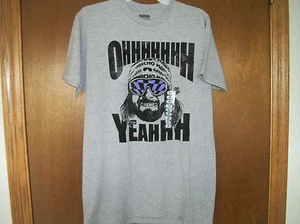 WWE Randy Macho Man Savage OOOOH Yeah  Gray T-shirt new   S  NWT WWE Tags - Picture 1 of 4