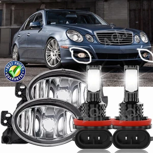 Par de luces antiniebla para 07-09 Mercedes Benz E320 R320 E63 AMG lentes de vidrio transparente - Imagen 1 de 16