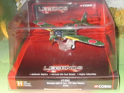 Corgi Legend of Flight WWII Aces Mitsubishi Zero HC33106 Fighter Bomber Airplane - Image 1 of 4
