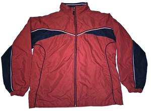 Giacca a vento vintage anni 90 Y2K Wilson's giovane media rosso nero colorblock - Foto 1 di 19