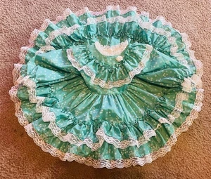 Vintage grün Daisy’s Spitze Vollkreis Partykleid 12M 21-24 Pfund - Bild 1 von 6