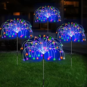 Solar Firework Lights LED Outdoor Waterproof Path Lawn Yard Garden Decor Lamp - Picture 1 of 6