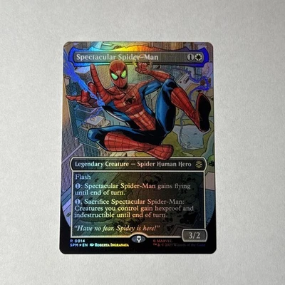 Spectacular Spider-Man (Borderless Foil) Marvel's Spider-Man MTG R 0014 - Image 1 of 4