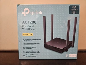 TP-LINK Archer C54 AC1200 Dual-Band MU-MIMO Wi-Fi 5 Router, Black (ARCHER V1) - Picture 1 of 4