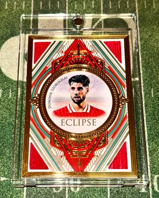2025 Futera Liverpool Dominik Szoboszlai Eclipse Game Worn GOLD Patch Jersey /4 - Image 1 of 4