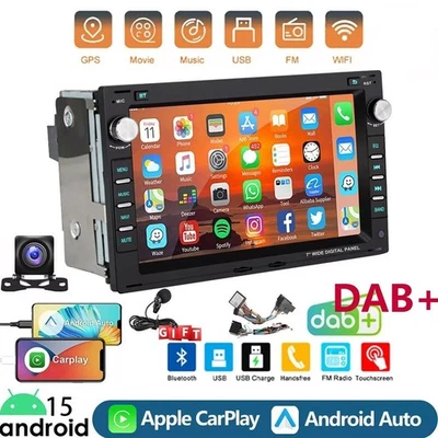 DAB+ Android 15 CarPlay Für VW Polo 9N Golf 4 Passat B5 T5 Autoradio GPS Navi - Bild 1 von 4