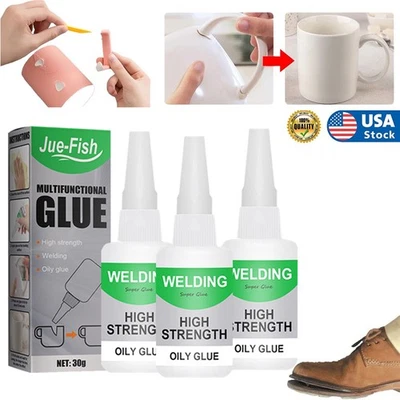 Soldadura Alta Resistencia Pegamento Aceitoso Universal Super Pegamento Gel Adhesión Instantánea EE. UU. Foto 1 de 4