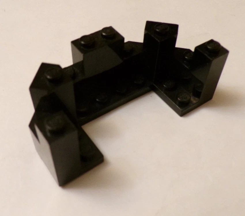 Lego x1 Negro 4x8x2 2/3 Castillo Torreta Superior, 6066 (028-268) Foto 1 de 1