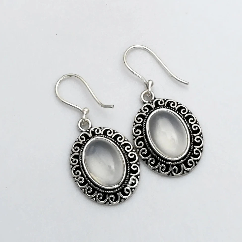 Rutile Quartz Gemstone Handmade Drop Dangle Earrings Jewelry Gift 1.72" AE-96949 - Image 1 of 1