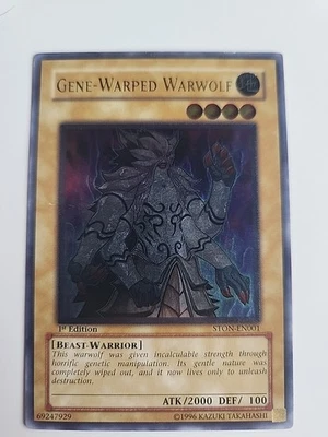 Yugioh Gene-Warped Warwolf STON-EN001 (Ultimate Rare) 1st Edition #Y78 - Image 1 of 4