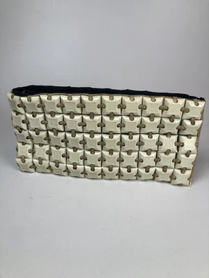 1940s Plasticflex Tile Off-white Vintage Clutch Purse - Gets Noticed - Image 1 of 4