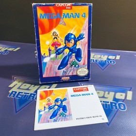 Mega Man 4 (Nintendo NES, 1991) Authentic Original Box & Manual Only (No Game)
