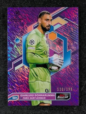 2022-23 Topps Finest UEFA GIANLUIGI DONNARUMMA 120/199 Purple Shimmer Ref #120 - Image 1 of 3