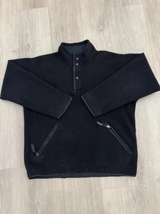vintage Patagonia Snap Pullover sz S Made In USA 90s Black Fleece Synchilla - Picture 1 of 8
