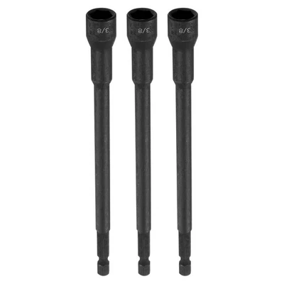 3Pack Nut Driver Drill Bit 3/8" Socket 1/4" Hex Shank Magnetic Impact Setter Foto 1 de 4