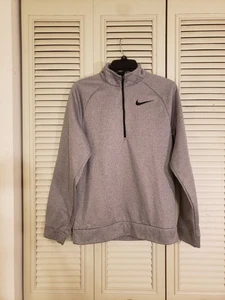 Nike Pullover Mens Size Small Dri-Fit Gray 1/4 Zip Sweatshirt 836515-091 - Picture 1 of 5