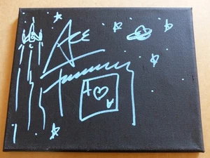 KISS Ace Frehley signed Autogramm signiert auf 20x25 cm Canvas SEHR DEKORATIV - Bild 1 von 1