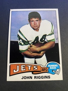1975 Topps Football John Riggins New York Jets Card #313 Hall of Famer - Picture 1 of 2