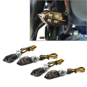Mini 12V LED Señales de Giro Luz Intermitente Indicador Ámbar Lámpara Moto 4 un. - Imagen 1 de 11