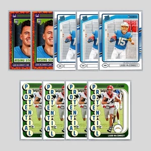 Lote de tarjetas de fútbol americano Ladd McConkey RC 2024 - 9 tarjetas - Imagen 1 de 4