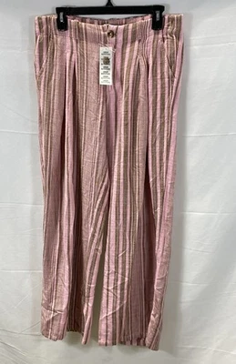 Calça listrada rosa feminina Urban Outfitters tamanho 8 - Imagem 1 de 4