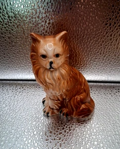 Vintage Lego Taiwan Porzellan Tiger Katze Figur 3,5" groß Original Etikett süß - Bild 1 von 5