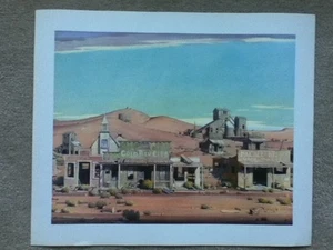 Western Goldrausch Clyde Forsythe Bunt Deserted Gold Rush Town Print - Bild 1 von 1