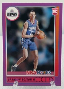 Brandon Boston Jr RC Viola 2021-22 Panini NBA Hoops #233 Los Angeles Clippers - Foto 1 di 2