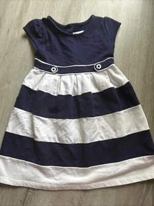 Gymboree Nautical Themed Cotton Dress Size 5T - Super Cute And Preppy! ￼ - Picture 1 of 4