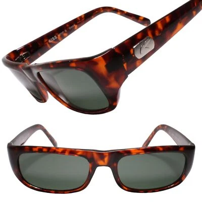 Gafas de sol rectangulares Deadstock adornadas Temple True Vintage tortuga audaz Foto 1 de 3