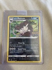 Pokémon TCG Alolan Raticate Pokémon GO 042/078 Regular Common Card