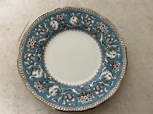 Crown Staffordshire Ellesmere Turquoise Blue Bread Plate