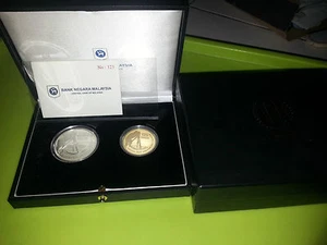 Malaysia Jupem Proof Coin Set of 2 No.123 - Picture 1 of 1
