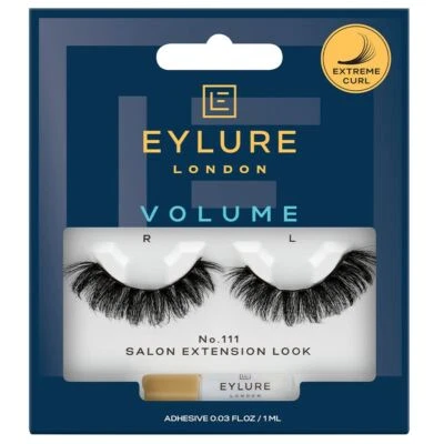 Eylure Volume Lashes - 111 - Black False Eyelashes Clusters Adhesive Included
