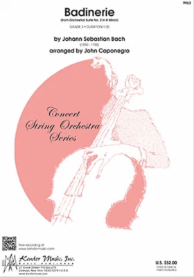Badinerie #2 B Minor Johann Bach GR 3 9963 Sheet Music Full Score & Parts Kendor - Image 1 of 2