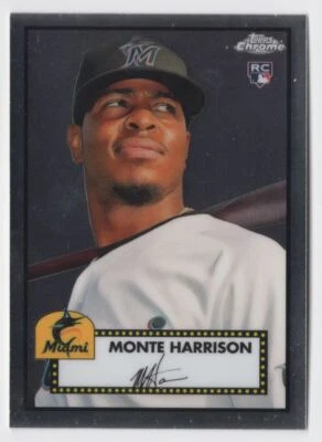 2021 Topps Chrome Platinum Anniversary Monte Harrison Rookie R55 - Image 1 of 2