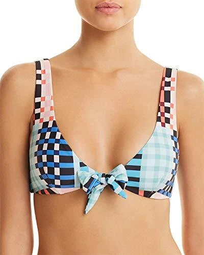 Top de Bikini MINKPINK Penélope Estampado de Guinga Corbata Frontal XS S M Pequeño Mediano Nuevo con Etiquetas Foto 1 de 4
