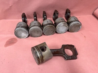 Juego de 6 pistones BMW E30 323I 320I E28 528e M20 con bielas OEM 118K millas Foto 1 de 4