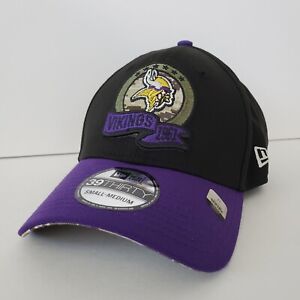 Minnesota Vikings NFL Salute To Service New Era 39THIRTY Sz S/M Hat On Field Cap