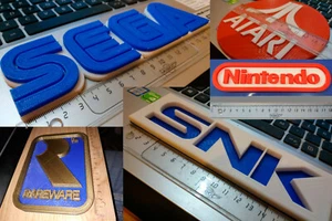 Sega SNK Atari Rareware logo sign enseigne affiche embleme banner lettering Rare - Photo 1/26