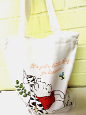 White Color Winnie the pooh  Printed Ladies/Teen Medium Size Tote Bag w/tag