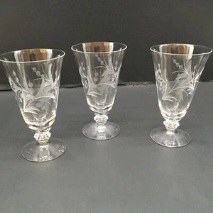 Lot 3 Cynthia by Fostoria Crystal Juice Shrimp Cocktail Glass 1936-65 HTF 4.75” - Picture 1 of 10